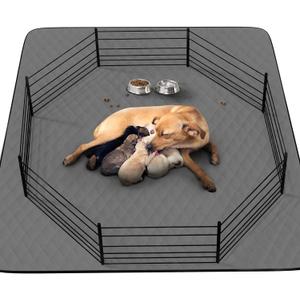 CoolShields Washable Puppy Dog Pee Pad, 72" X72" Extra Large, Waterproof Whelping Training Pet Mat for Playpen, Crate, Potty, Floor, Bed, Sofa and Trunk, Reusable Pee Pads for Dogs, Cats, Bunny (72x72 Inch)
