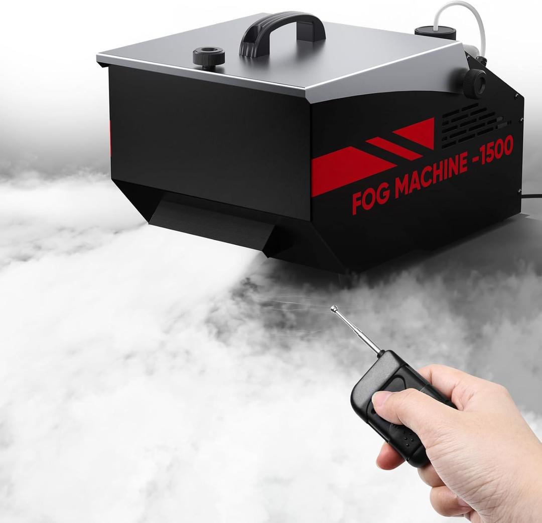 UPGREY Low Lying Fog Machine, Dry Ice Fog Machine Fog Chiller Ground Fogger Outdoor and Indoor w/Remote and Wired Control for Dance Floor Halloween Wedding Party Stage Effect