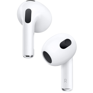 Apple AirPods (3rd Generation) Wireless Ear Buds, Bluetooth Headphones, Personalized Spatial Audio, Sweat and Water Resistant, Lightning Charging Case Included, Up to 30 Hours of Battery Life