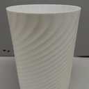 UUJOLY Plastic Small Trash Can Wastebasket, Garbage Container Basket for Bathrooms, Laundry Room, Kitchens, Offices, Kids Rooms, Dorms, (White, 1.8 Gallon)