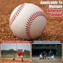 Furtrop Leather Baseball 6 Pack Official League Grade Baseballs Competition Level Baseball Balls Training Practice Baseballs for Unmarked Autographs, Pitching, Throwing, Baseball Gifts