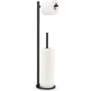 Toilet Paper Holder Stand, Toilet Paper Stand Black, Free Standing Toilet Paper Holder, Toilet Paper with Storage by Bathth