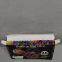 Caliart 36 Colors Outline Markers Shimmer Glitter Pens, Doodling Marker Set for Adults Artists, Cool Fun Craft Drawing Art Supplies