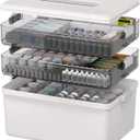 Citylife 3-Layer Medicine Storage Box, Medication Storage Box with Handle, Household Medical Organiser Portable Emergency First Aid Container for Home Cabinet Office Travel Car School