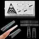 Original Sandwich Nails Dual Forms, 240Pcs Reusable Nail Forms for Acrylic & Builder Gel Nails Extension, 15 Sizes Easy to Use Plastic Forms(Almond Round)