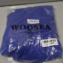 WOOSEA Women Sleeveless Deep V Neck Split Loose Sexy Plain Long Maxi Casual Dress (Blue, XL)