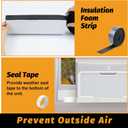 LBG Products Foam Block for U-Shape Window AC Units, 2 Pack with Weather Seal Strip, Prevents Cold Air Leakage, Compatible with Midea, Winter/Summer