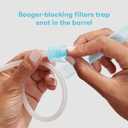 Frida Baby NoseFrida SnotSucker for Baby, Nasal Aspirator for Baby, Nose Sucker Baby Nasal Aspirator & 4 Hygiene Filters to Help Baby Breathe Easy