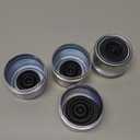 4pcs 1.98'' Trailer Hub Dust Caps, Trailer Spindle Bearing Dust Cap Cup Grease Cover Caps & Extra Rubber Plugs for 2000 to 3500 lb Boat Trailer Dexter EZ Lube Trailer Camper RV Axle