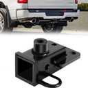 FieryRed 2" Hitch Receiver Compatible with 2019-2024 Dodge Ram 1500 Newbody, Class 3 Rear Trailer Tow Hitch with Bolts, Anti-Rust Gloss Powder Coat, Black