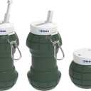 2Clean Portable Bidet - Collapsible & Expandable 550ml | Peri Bottle for Women, Travel Handheld Bidet, Camping Bottle (Green)