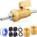 UNWAVER Garden Expandable Telescopic Hose end Adapter with Shut Off Valve Garden Retractable Hose Repair Kit fitting 1Set