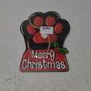 Merry Christmas Dog Cat Paw Front Door Sign, Xmas Buffalo Plaid Farmhouse Wood Door Hanger Outdoor Porch Decor, Winter Holiday Wooden Wreath Indoor Wall Hanging Decoration Pet Lover Gifts