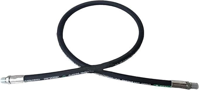 Autovo Hydraulic Hose 1/4" Hydraulic Hose with Male NPT X Male NPT 12" Long 5800 psi, Black