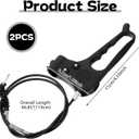 2 Pack Brake Handle Assembly Replacement for Rollator Walker Hand Brake Rollator Assembly with 41" Cable for Transport Wheelchair Mobility Knee Walkers 4-Wheel Rolling Walker Drive