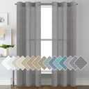H.VERSAILTEX Linen Curtains Nickel Grommet Natural Linen Semi-Sheer Curtains 2 Panels Privacy Added Premium Soft Rich Material Drapes for Bedroom/Living Room - 37x84 Inch- Charcoal Grey (37"W x 84"L (Pack of 2))