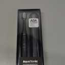 Aquasonic Icon ADA-Accepted Rechargeable Toothbrush | Magnetic Holder & Slim Travel Case | 2 Brushing Modes & Smart Timers | Gentle Micro-Vibrations(Onyx) (1 Count (Pack of 1))