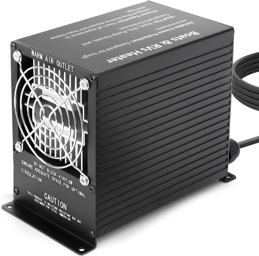 Boat Engine Compartment Heater | 400W Self-Regulating Bilge Heater for Boats | Automatic Thermostat, for Winter Storage and Freeze Protection