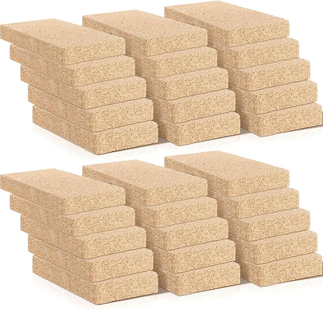 Ripeng 30 Pcs Insulating Fire Brick 3200F Rated Wood Stove Fire Bricks for Fireplaces Blacksmith Forges Heat Oven Kilns Insulation Block for Metal Clay Firing, Jewelry Soldering (9 x 4.5 x 1.25 Inch)