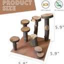 Hamster Climbing Wooden Stand Platform Hamster Cage Playground Natural Wood Bridge ramp Toys for Dwarf Hamsters Syrians Gerbil Mouse Rat