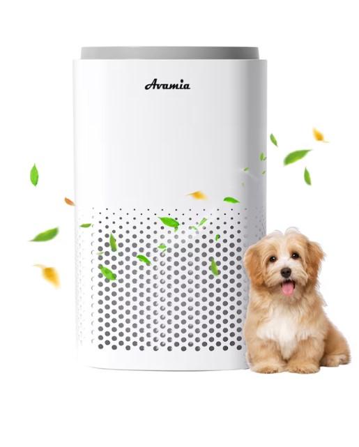 Air Purifiers for Home Large Room Bedroom Up to 1800Ft², Avamia H14 HEPA Air Purifier for Pets with Laser Air Quality Sensor and Sleep Mode, Air Filter Cleaner for Dust, Smoke, Pets Hair, Odor, Pollen