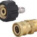 M MINGLE Pressure Washer Adapter Set, Quick Connect Gun to Wand, M22 14mm to 1/4 Inch