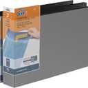 QuickFit Heavy Duty 11 x 17 Inch Spreadsheet View Binder, D Ring, Black, 2 Pack, 2 Inch