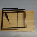 SUYU Kitchen Cabinet Organizer Shelf,Bamboo Spice Rack Set of 1,SpaceSaving Countertop Organizer for Kitchen, Office, or Closet, Stackable and Nesting Shelves,Black and Natural SCW201H