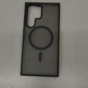 SUPFINE Magnetic for Samsung Galaxy S23 Ultra Case, (Built-in Magnets) (Military Grade Drop Protection) Slim Translucent Shockproof Phone Case,Black