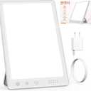 Light Lamp, Portable Full Spectrum LED Light Sunlight Personal Daylight with 3 Adjustable Color＆Stepless Brightness Levels, Timer＆Memory Function for Home Office Winter