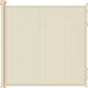 Retractable Safety Baby Gate or Mesh Dog Gate, Durable Portable Mesh Retractable Gate, Easy to Use for Stairs, Doorways, Hallways, Indoor, Outdoor, 33.5" Tall, Up to 55" Wide, Cream