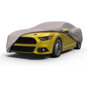 Seal Skin Covers Waterproof Car Cover for Sedan, All Weather UV Protection, Windproof Straps, Dustproof, Soft Cotton Lining, Outdoor Automobile Cover with Mirror Pockets(209"-218" L X 59" H)