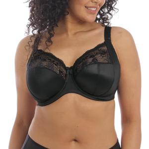 Elomi Women's Morgan Banded Comfort & Support. Three-Section Cup, Side Frame, Stretch Lace. Solid Color Dd+ Bras (38J, Black) Elomi Women's Morgan Banded Comfort & Support. Three-Section Cup, Side Frame, Stretch Lace. Solid Color Dd+ Bras (38J, Black)