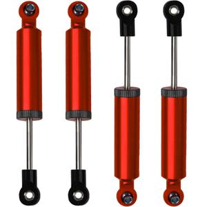4Pcs RC Car Shocks Shock Absorber Internal Spring Shocks Damper Upgrade Parts Compatible with Axial SCX10 Traxxas TRX4 Redcat Tamiya 1/10 RC Crawler (Hole Distance:90mm, Red) 4Pcs RC Car Shocks Shock Absorber Internal Spring Shocks Damper Upgrade Parts Compatible with Axial SCX10 Traxxas TRX4 Redcat Tamiya 1/10 RC Crawler (Hole Distance:90mm, Red)