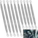 2 x 10pcs Universal Automotive Ground Straps, 10/12 inch Engine Ground Strap Kit Braided Copper Ground Straps Automotive Ground Strap Wire Ground Strap Connectors for Most Cars (Silver)