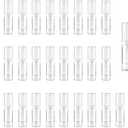 30Pcs 5ml Clear Vacuum Lotion Pump Bottles without Straw Empty Refillable Airless Cream Jars Mini Cosmetic Containers for Essense Foundation Gel Moisturiser,2 Pipettes,1 Funnel