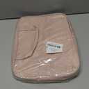 NISHEL Travel Toiletry Bag for women, Portable Hanging Organizer for Full-Sized Shampoo, Conditioner, Brushes Set, Makeup Accessories, Large Size, Pink