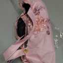 Solnique Mini White/Pink Lace Parasol with Floral Gloves, Vintage Lace Umbrella for Wedding Decor, Tea Party & Photography Props