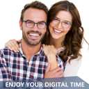 Progressive Multifocal Anti Blue Light Reading Glasses for Women and Men Fashion Eyeglasses Frame