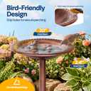VIVOHOME Bird Bath for Outside, Polyresin Pedestal Bird Baths for Outdoor, Garden, 28 Inch Height Weather-Resistant Birdbaths with 20" Bowl, Antique Bronze