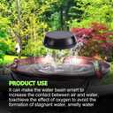 Bird Bath Solar Swing Device, Stainless Steel Bird Bath Bubble Device, Suitable for Garden Ponds, Pool Scenery, Oxygen and Water Enhancers