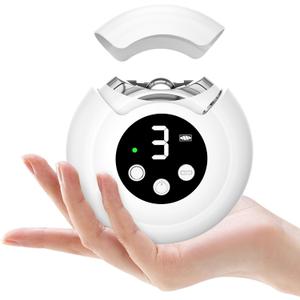 Automatic Nail Clippers for Seniors, 3-in-1 Electric Nail Clipper & Trimmer with LED Light Rechargeable Battery Fingernail Clipper for Adults Fingernail Grinder Electric Polishing for Women & Men (White)