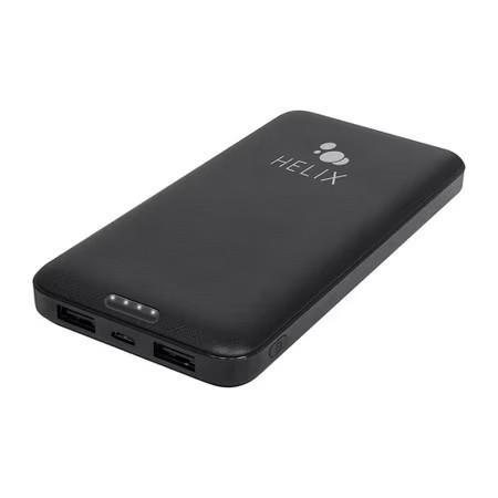 Power Bank 10000 mAh with USB-C and Dual USB-A Ports Black