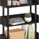 Furinno TURN-N-TUBE Display Shelf, 3-Tier Storage Shelves with Side Panels, Open Shelves Book Shelf with Rounded Corner Top Edges, for Organization and Storage, Living Room, Home Office, Espresso