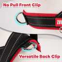 Soft Dog Harness Medium Sized Dogs No-Pull Escape-Proof Front Clip Dog Harness  Adjustable Reflective Padded Vest with Handle & Quick-Release Buckle, Black/Red, M