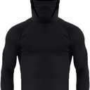 3 Pack Men's UPF 50+ Sun Protection Hoodies, Long Sleeve Moisture Wicking Shirts with Face Mask for Fishing (Gray, XL)