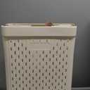 UAK Laundry Basket with Wheels, Collapsible Plastic Laundry Hamper with Handle, Foldable Laundry Basket Organizer for Laundry and Bathroom (Light Yellow, XXL)