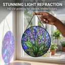Purple Iris Flower Acrylic Suncatcher Sun Catchers Indoor Window Gifts 6.3"