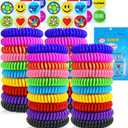 40 Pack Mosquito Repellent Bracelets, Individually Wrapped DEET-Free Insect & Bug Repellent Wrist Bands for Kids & Adults Outdoor Camping Fishing Traveling