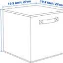 ShellKingdom Storage Bins, Foldable Fabric Storage Cubes and Cloth Organizer Drawer for Closet and Toys, 2 Pack (White)